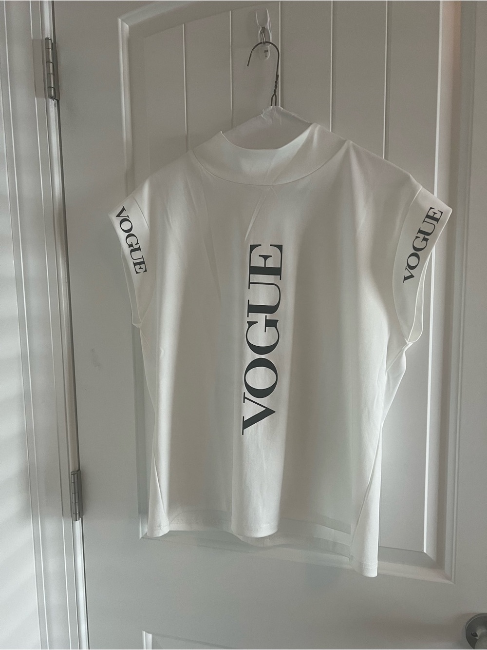 Vogue White Logo Sleeve Tank
